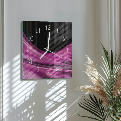 Wanduhr quadratisch Abstrakte Linien