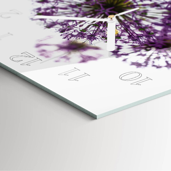 Wanduhr quadratisch Blume