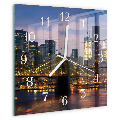 Wanduhr quadratisch Horizontale Brücke
