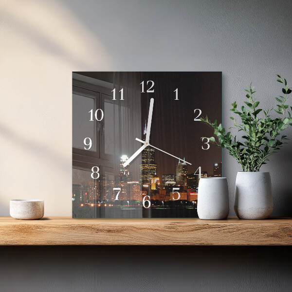 Wanduhr quadratisch Nacht des Horizonts