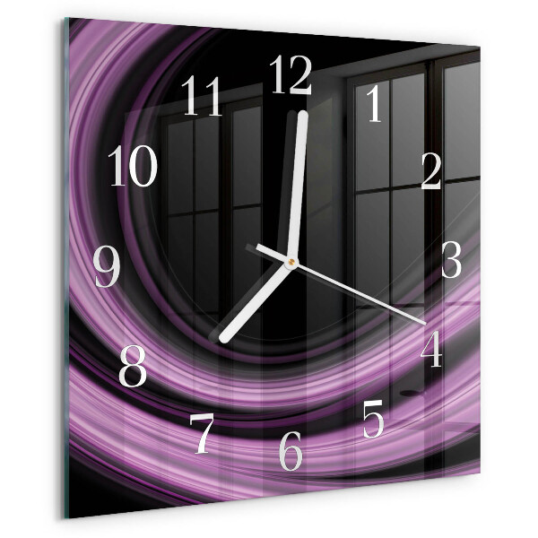 Wanduhr quadratisch Abstrakte Linien