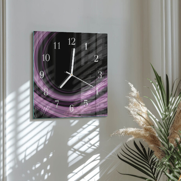 Wanduhr quadratisch Abstrakte Linien