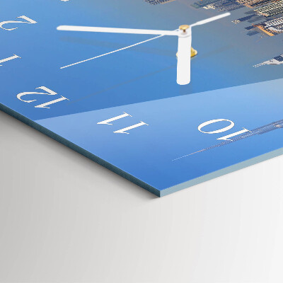 Wanduhr quadratisch Dubai Horizon