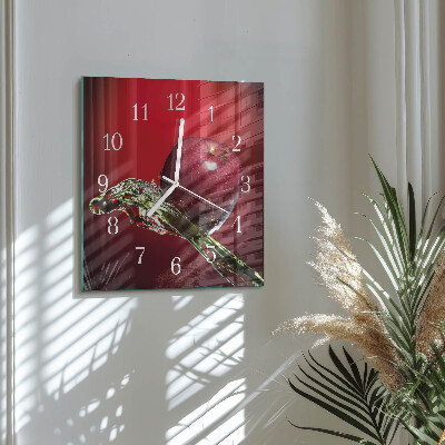 Wanduhr quadratisch Apfel