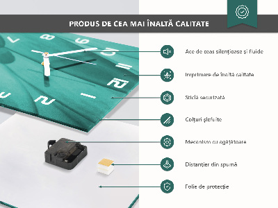 Wanduhr quadratisch Horizont