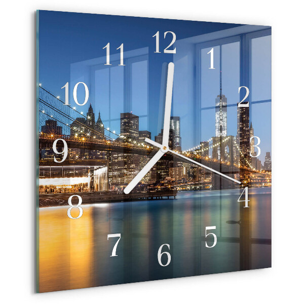 Wanduhr quadratisch Horizontale Brücke