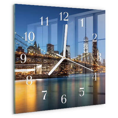 Wanduhr quadratisch Horizontale Brücke