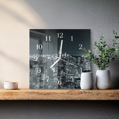 Wanduhr quadratisch Nacht des Horizonts
