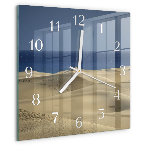Wanduhr quadratisch Meeresdünen