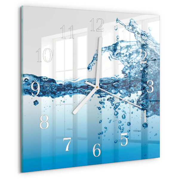 Wanduhr quadratisch Wasser