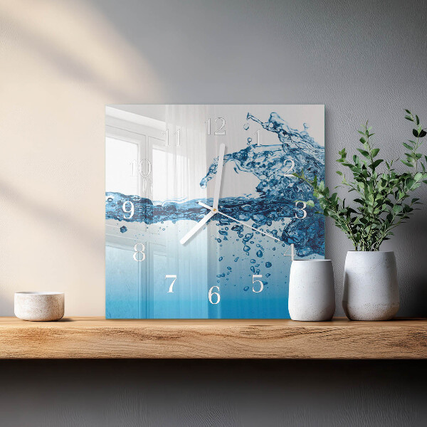 Wanduhr quadratisch Wasser