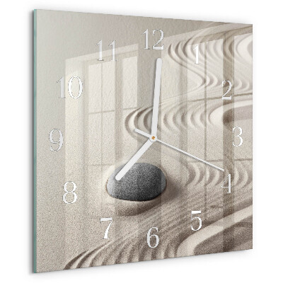Wanduhr quadratisch Steinsand