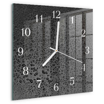 Wanduhr quadratisch Wassertropfen