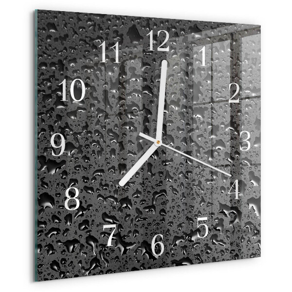 Wanduhr quadratisch Wassertropfen