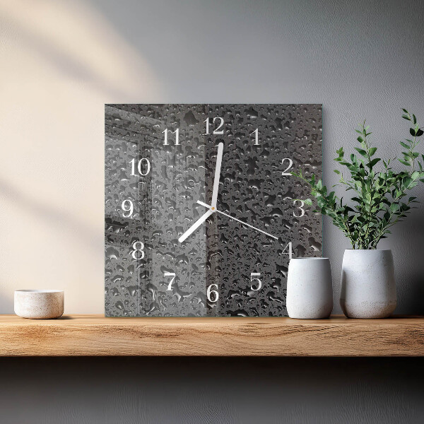 Wanduhr quadratisch Wassertropfen
