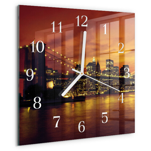 Wanduhr quadratisch Horizontale Brücke