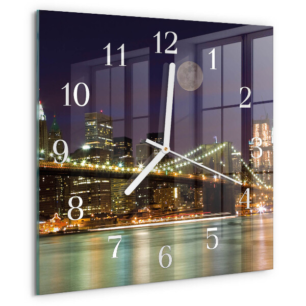 Wanduhr quadratisch Horizontale Brücke