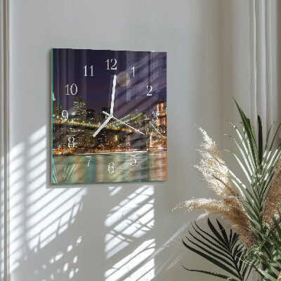 Wanduhr quadratisch Horizontale Brücke