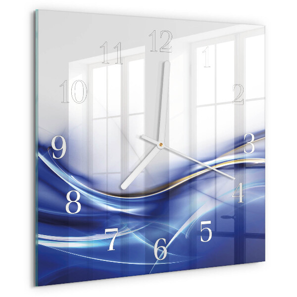 Wanduhr quadratisch Abstrakte Linien