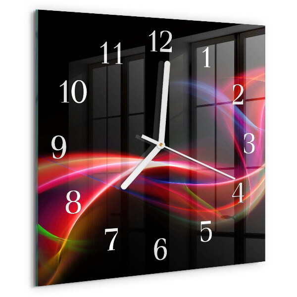 Wanduhr quadratisch Abstrakte Linien