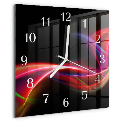 Wanduhr quadratisch Abstrakte Linien