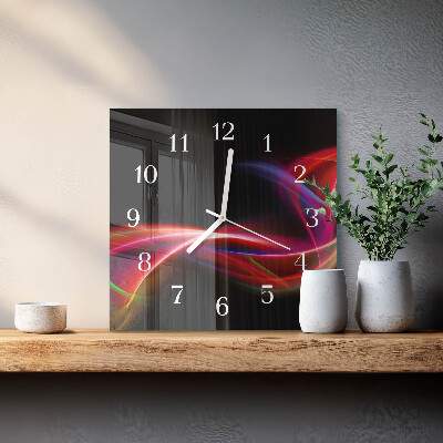 Wanduhr quadratisch Abstrakte Linien