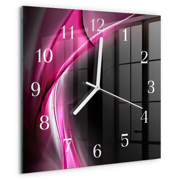 Wanduhr quadratisch Abstrakte Linien
