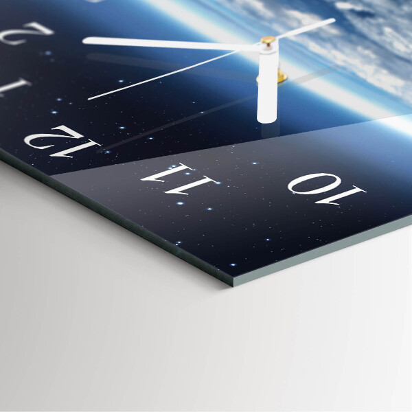 Wanduhr quadratisch Das Universum der Erde