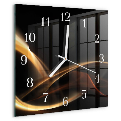 Wanduhr quadratisch Abstrakte Linien