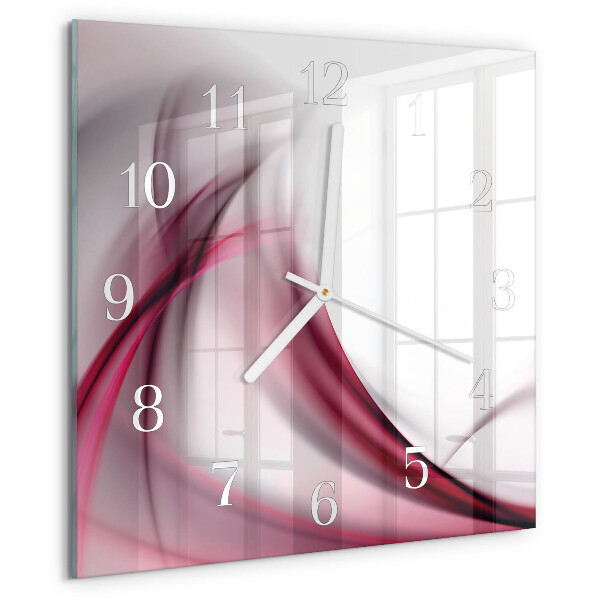 Wanduhr quadratisch Abstrakte Linien