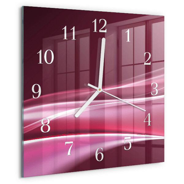 Wanduhr quadratisch Abstrakte Linien