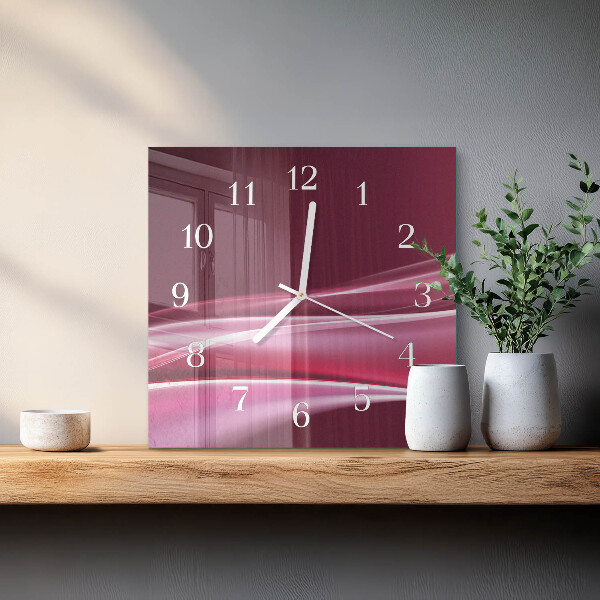 Wanduhr quadratisch Abstrakte Linien
