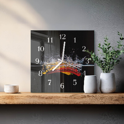 Wanduhr quadratisch Chilischoten