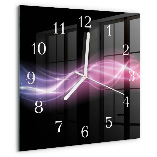Wanduhr quadratisch Abstrakte Linien