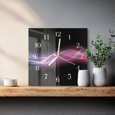 Wanduhr quadratisch Abstrakte Linien