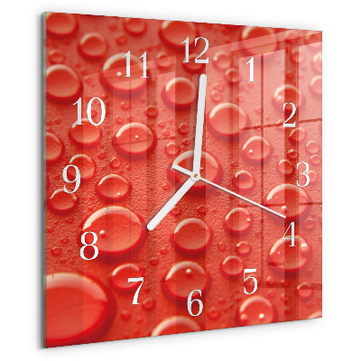 Wanduhr quadratisch Wassertropfen