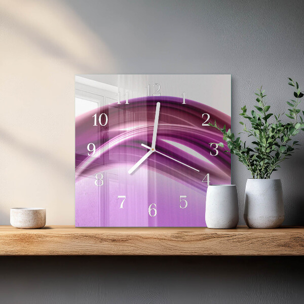 Wanduhr quadratisch Abstrakte Linien