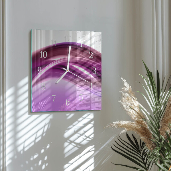 Wanduhr quadratisch Abstrakte Linien