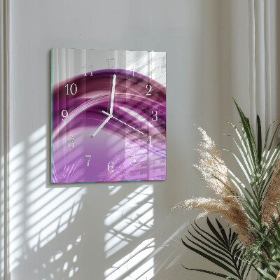 Wanduhr quadratisch Abstrakte Linien