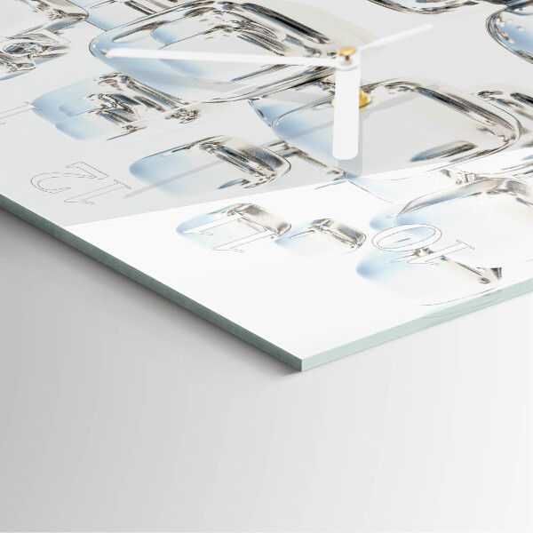 Wanduhr quadratisch 3D-Würfel