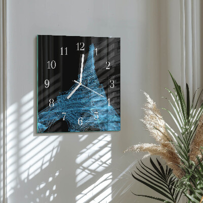 Wanduhr quadratisch Eiffelturm Paris