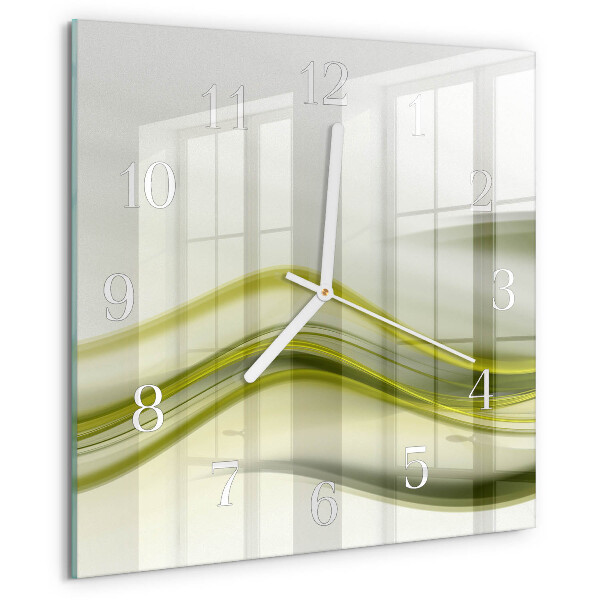 Wanduhr quadratisch Abstrakte Linien