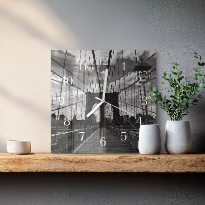 Wanduhr quadratisch Brücke