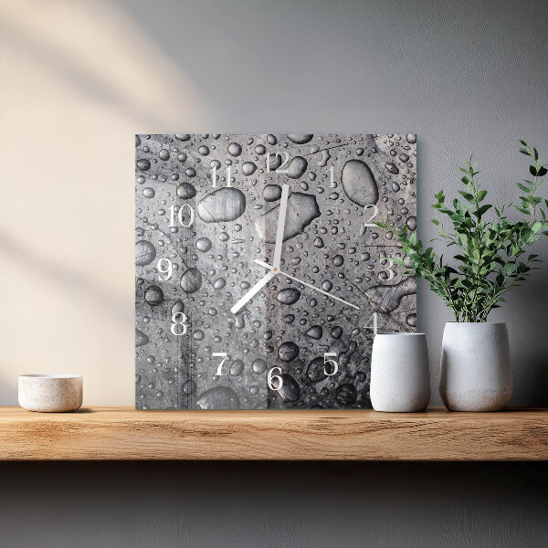 Wanduhr quadratisch Tropfen
