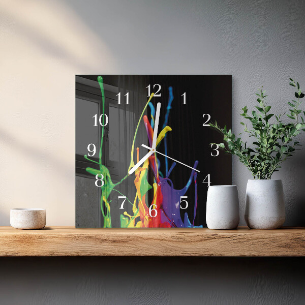 Wanduhr quadratisch Farbe