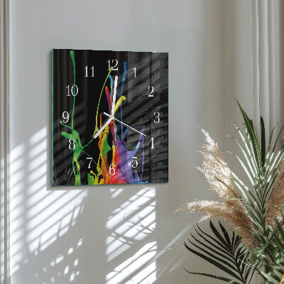 Wanduhr quadratisch Farbe