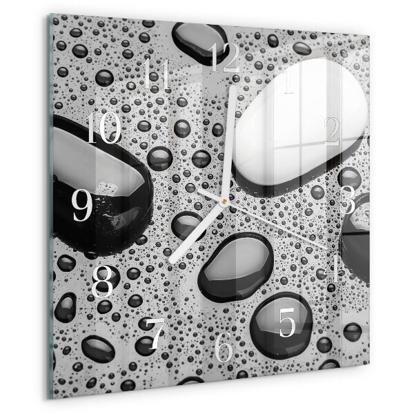 Wanduhr quadratisch Steine