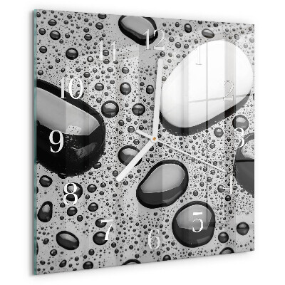 Wanduhr quadratisch Steine