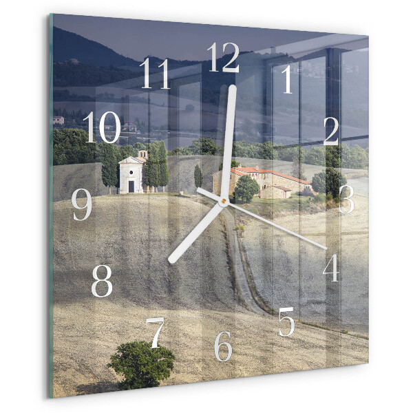 Wanduhr quadratisch Landschaft