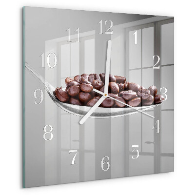 Wanduhr quadratisch Ein Löffel Kaffee